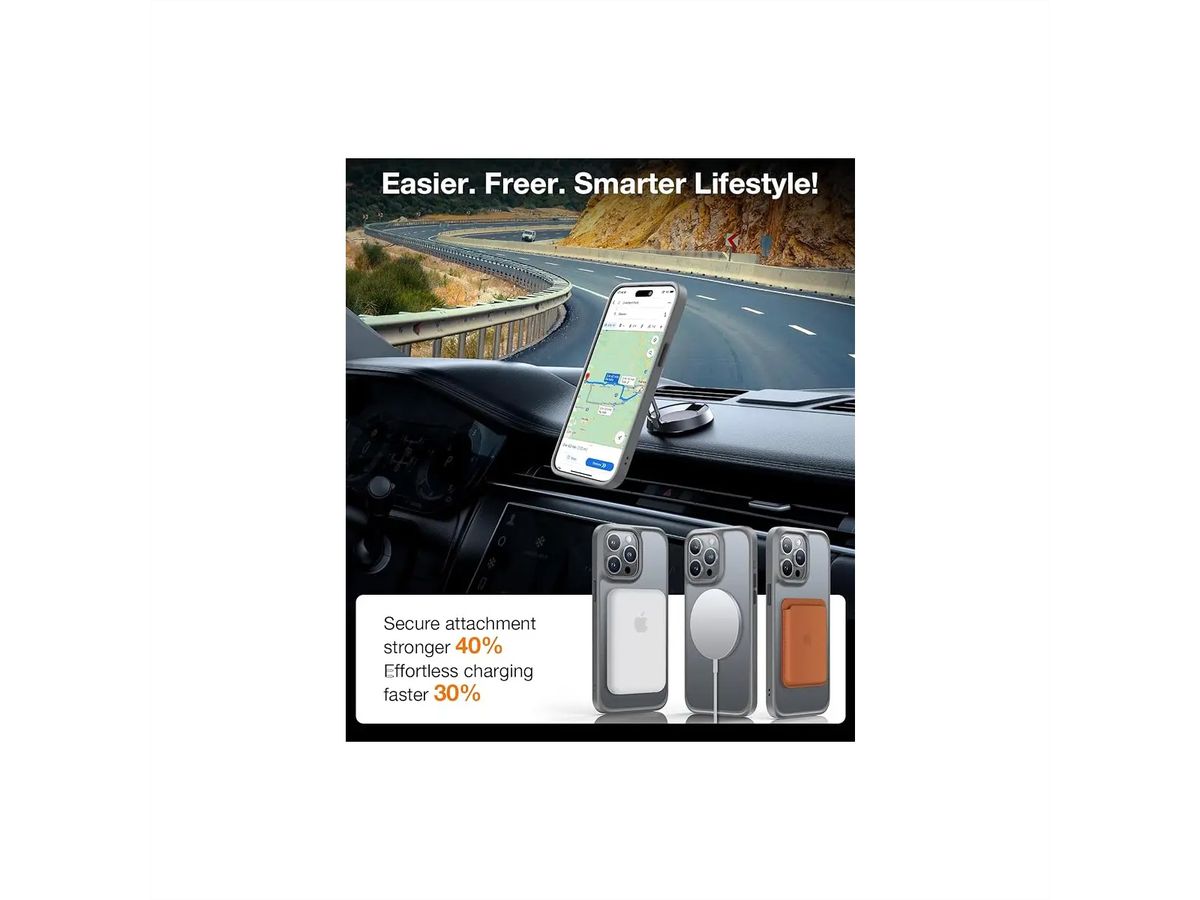 Torras Guardian Schutzhülle, iPhone 15 Pro Max, Magsafe, grau