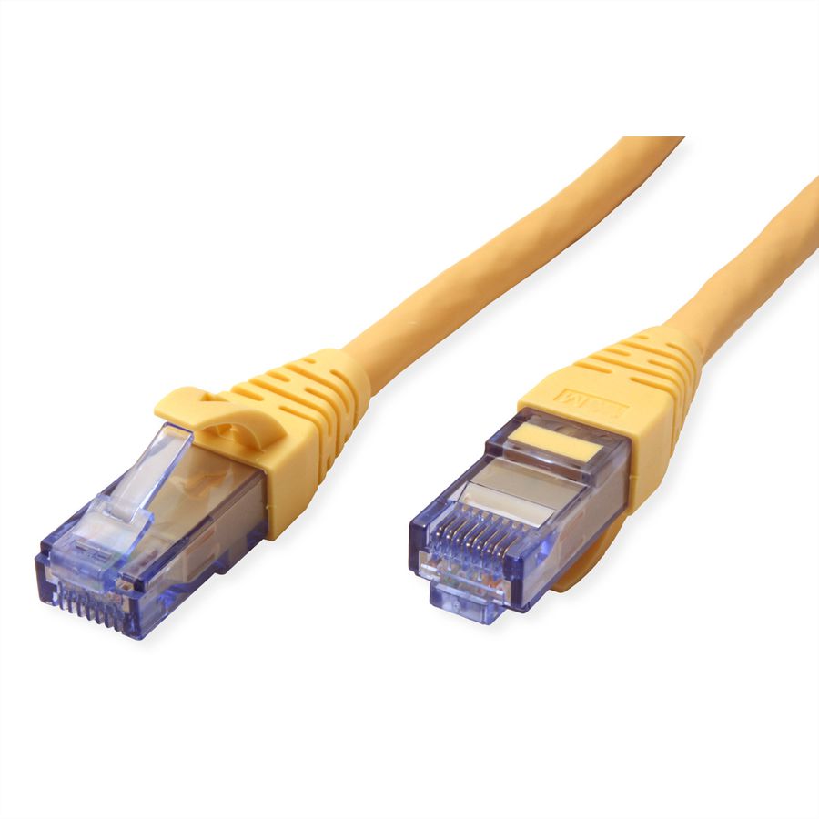 Cordon ROLINE UTP Cat.6A / 10 Gigabit, Component Level, LSOH, jaune, 20 m