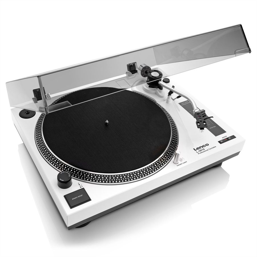 Lenco Platine vinyle L-3810WH, blanc