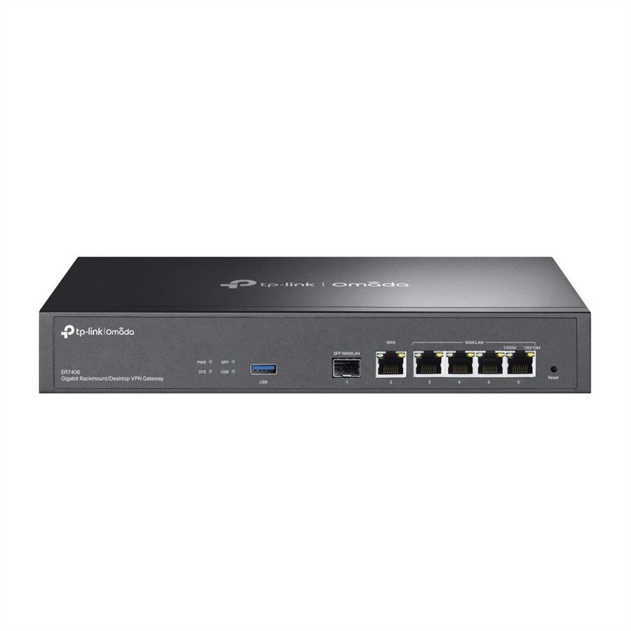 TP-Link ER7406 VPN Router , 1x Gigabit SFP WAN/LAN, 1x RJ45 WAN