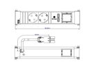 BACHMANN POWER FRAME Medium 2x contact de protection 1x USB Charger 1x ABD