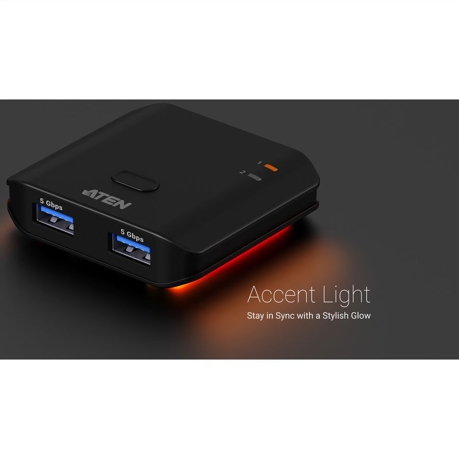 ATEN US4322 Commutateur USB 3.2 Gen 1 partagé 2 x 2
