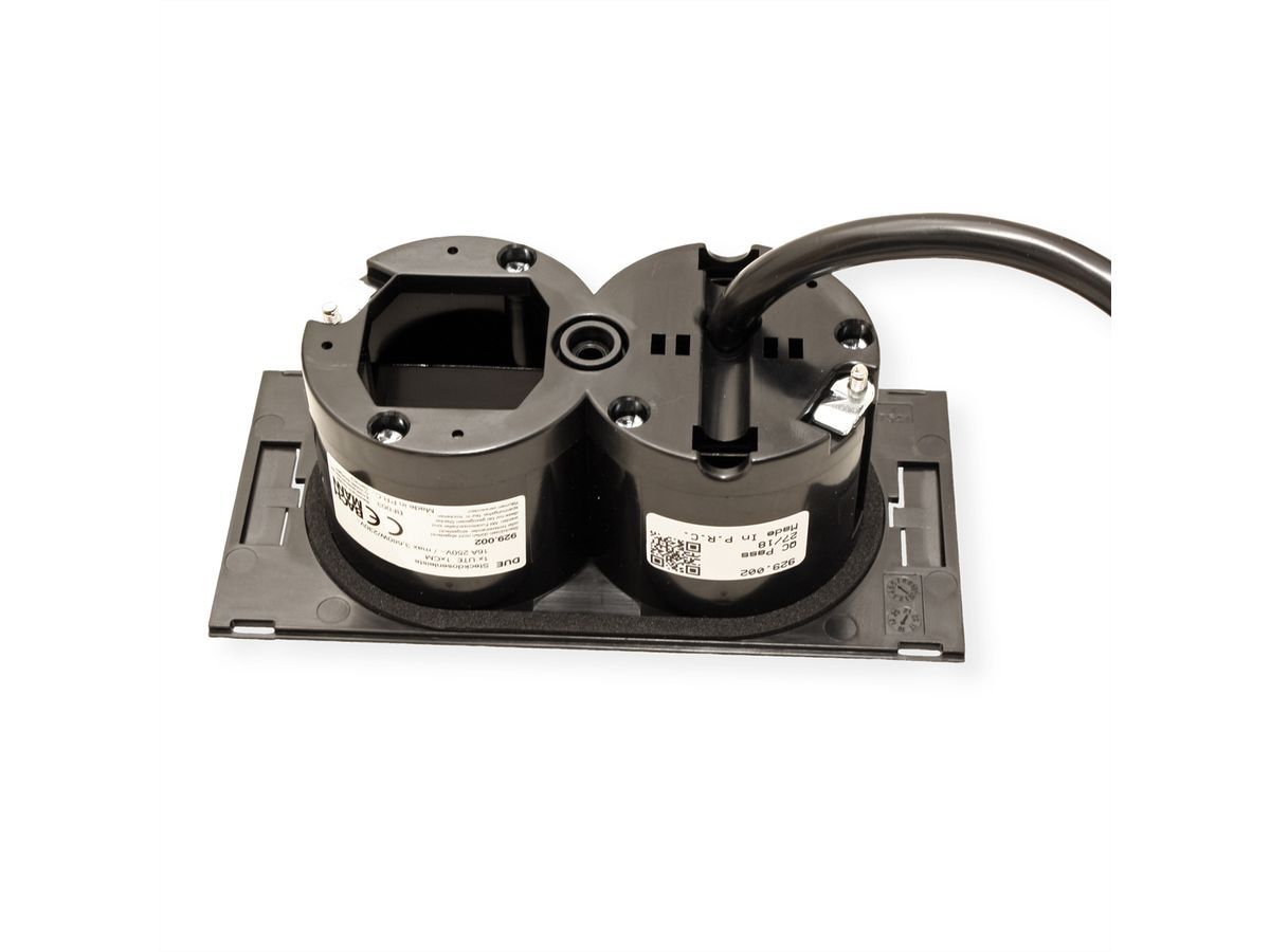 BACHMANN DUE 2xUTE courant 2,0m AEH, noir, 2 m