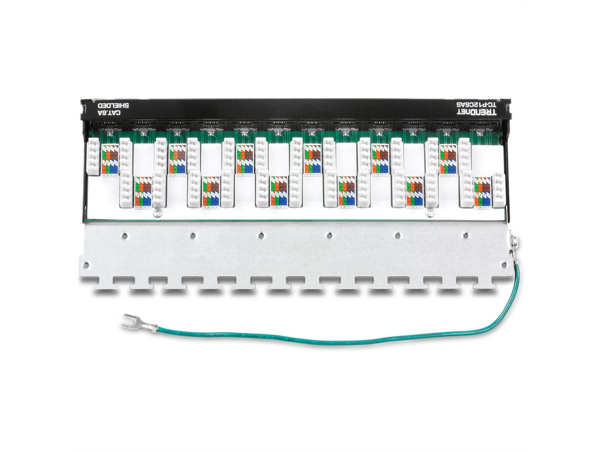 TRENDnet TC-P12C6AS Panneau de brassage renforcé à 12 ports Cat6A