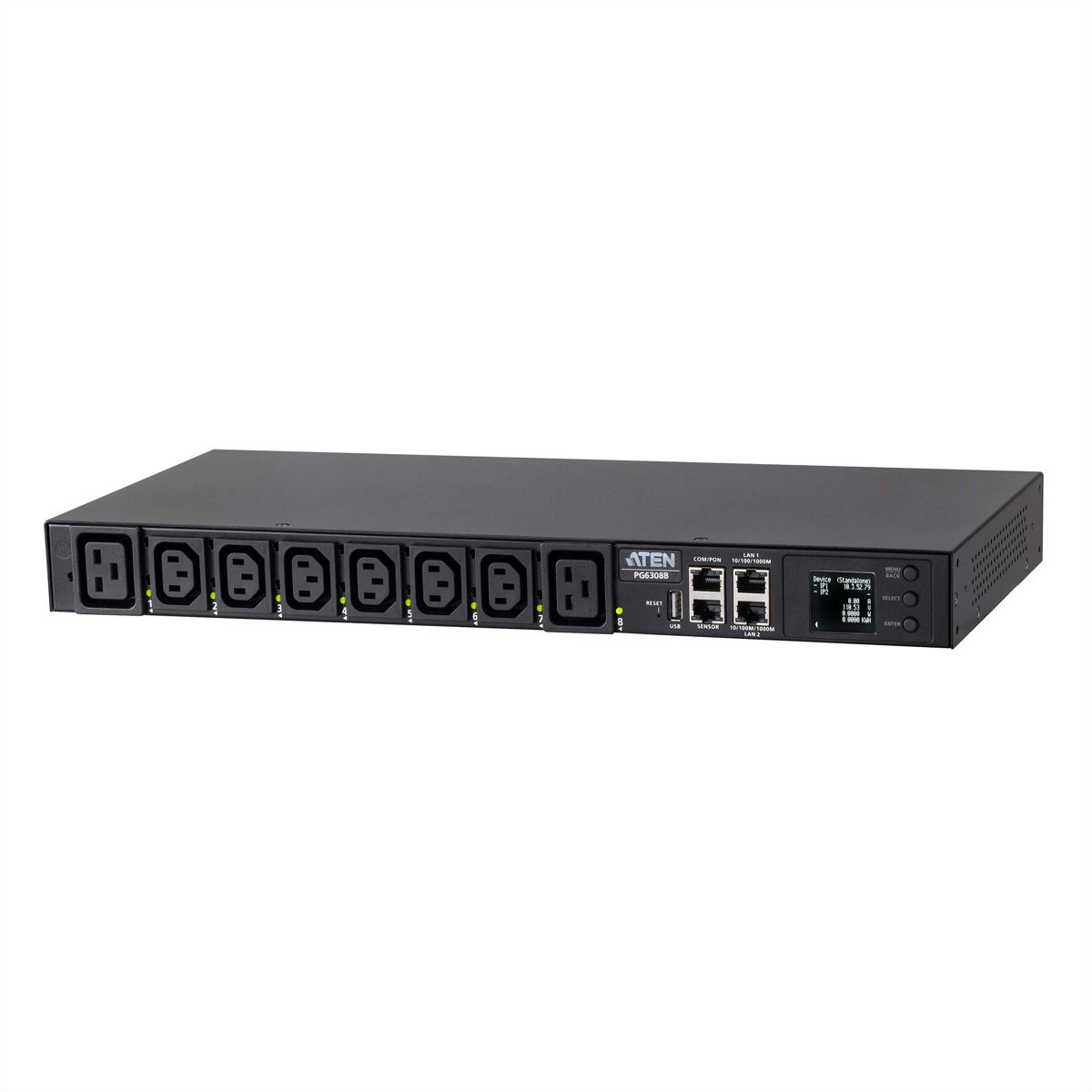 ATEN PG6308G PDU éco commutée 30 A/32 A, 8 prises, 1U