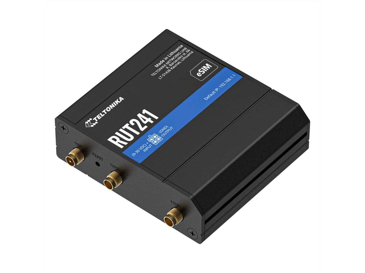 TELTONIKA RUT241 Routeur industriel Wi-Fi LTE/4G/3G/2G version eSIM
