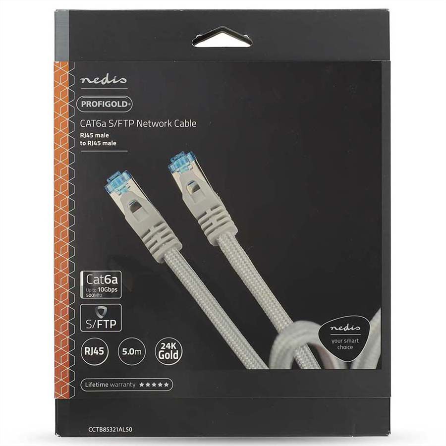 Nedis Patchkabel Cat.6A S/FTP, weiss, 10m