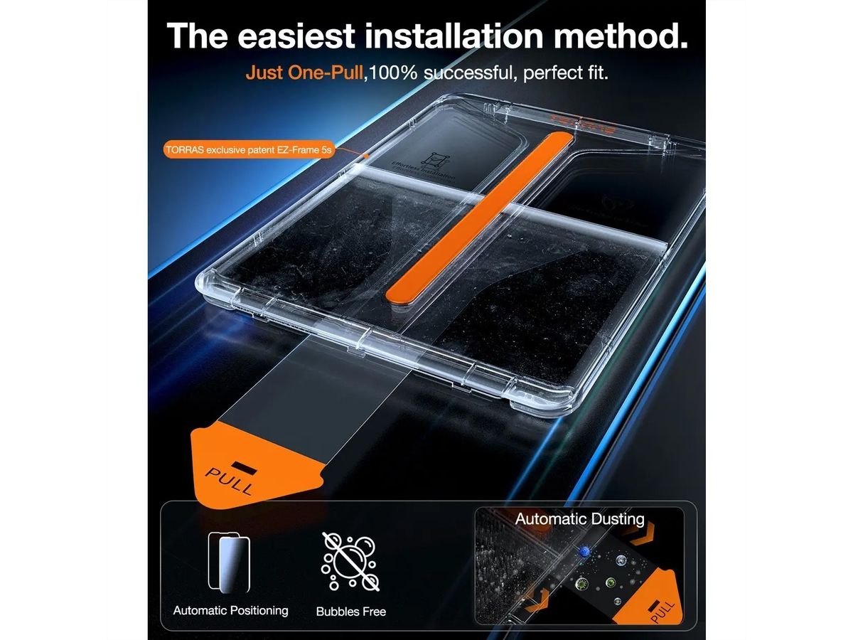 Torras Install Master protection d'écran, iPad Air 13 2024, transparent