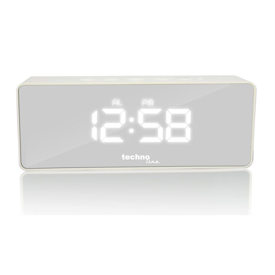 TechnoLine réveil WT475 numérique, blanc