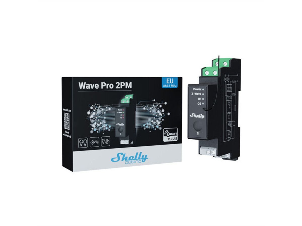 Shelly  Actionneur de commutation Qubino Wave Pro 2PM