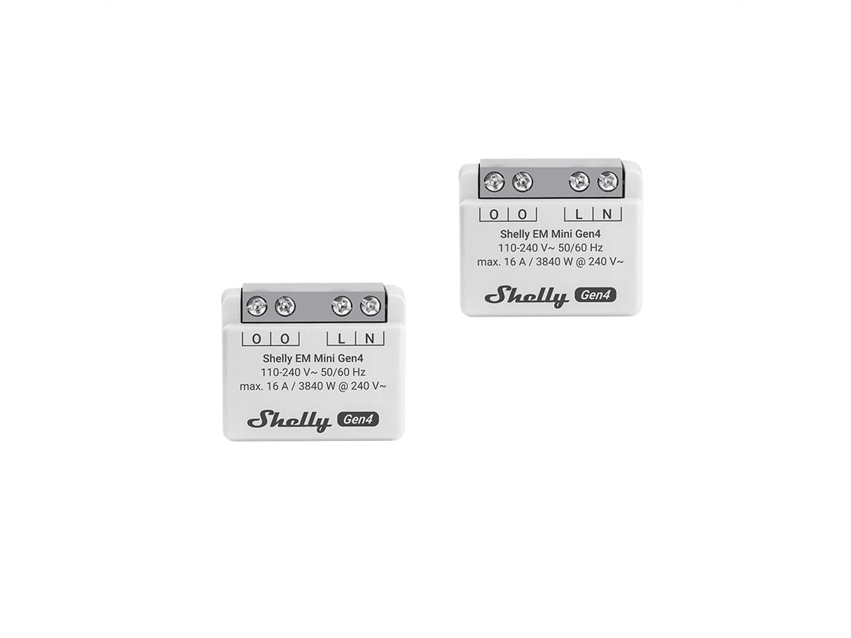 Shelly compteur d'énergie EM Mini Gen4 (Dual Pack)