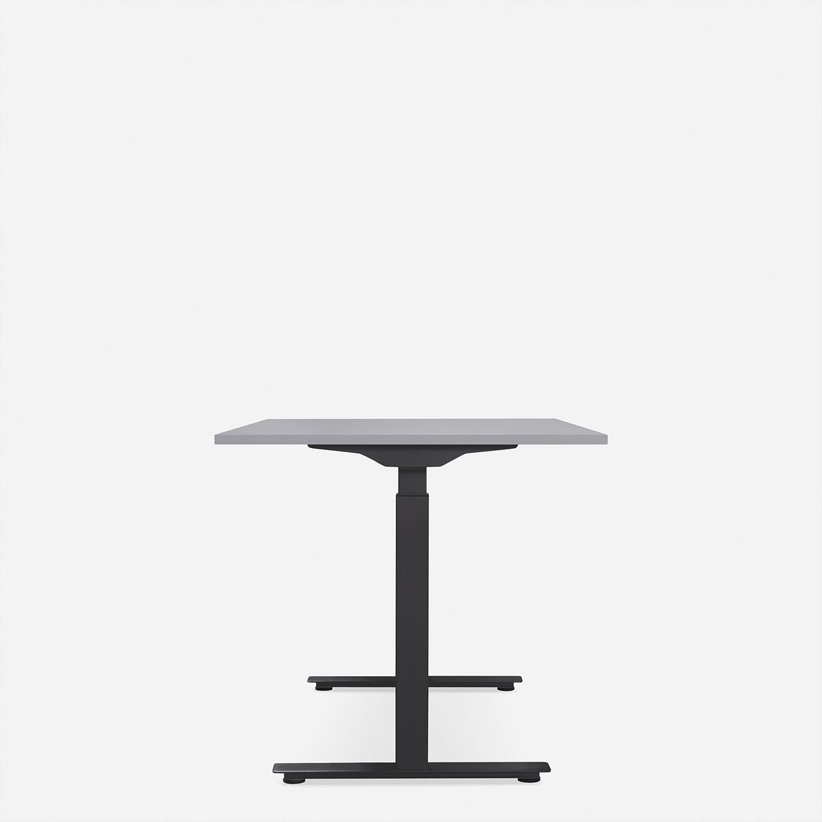 WRK21 Schreibtisch Smart 180 x 80 cm, Höhenverstellbar, Grau Uni / Schwarz