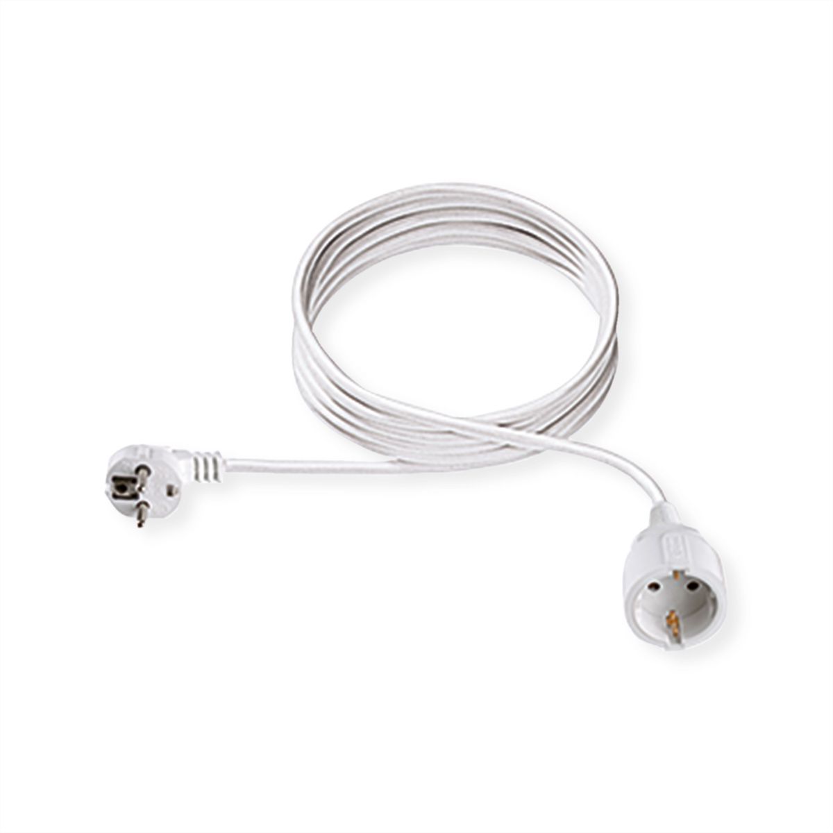 BACHMANN AC230V Câble prolongateur, prises type 2P+T allemand, blanc, 10 m