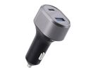 T'nB 1 USB-A QC and 1 USB-C PD, car charger 83W - Schwarz