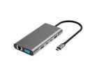 VALUE USB-C Dockingstation, 2x 4k HDMI, DP, VGA, Gigabit Ethernet, 2x USB-C, 2x USB-A, PD