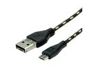 ROLINE GOLD USB 2.0 OTG Kabel, A + Micro B - Micro B, ST/ST, 1 m