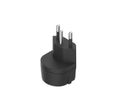 Adaptateur fixe D, prise de sécurité/CH, 3 pôles, T12, noir