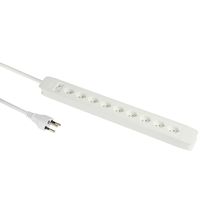 Schönenberger Prise multiple Principio, 9x T13, 5.0m, interrupteur, blanc