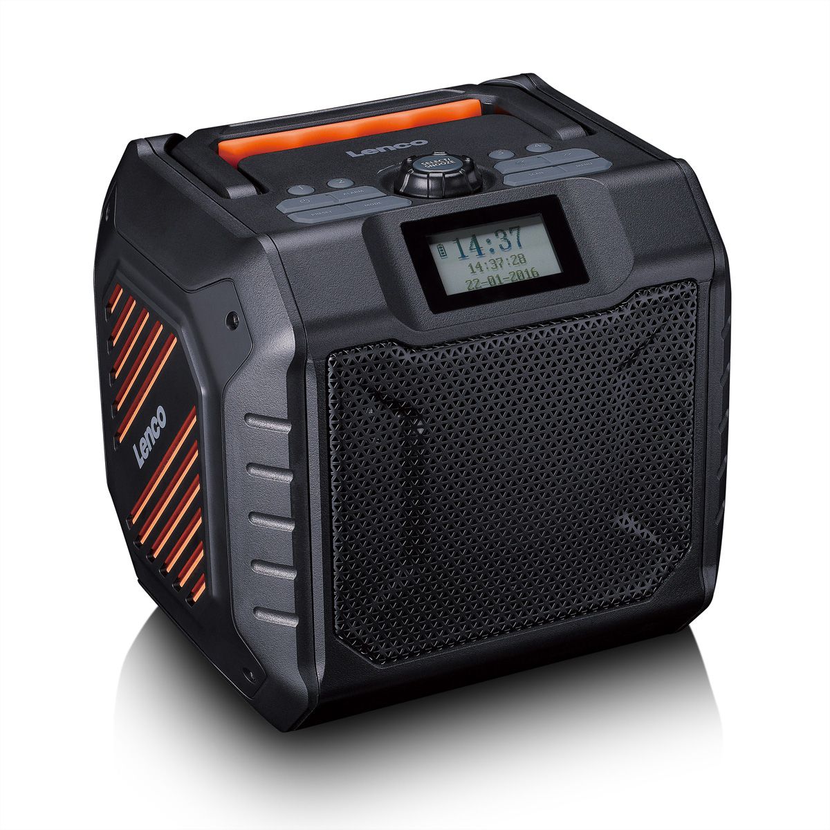 Lenco Baustellenradio, DAB+/FM, BT, IPX5,  35 Watt, 20Std Akku