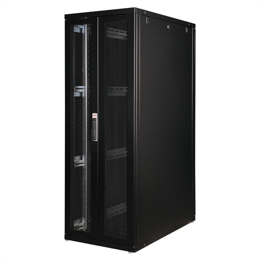 ROLINE 19-Zoll Serverschrank Pro 36 HE, 600x1000 BxT schwarz Plexiglas