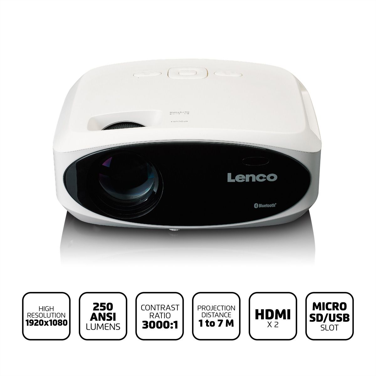 Lenco LCD-Projektor LPJ-900WH