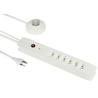 Schönenberger Prise multiple Principio+, 6x T13, 3.0m, interrupteur externe,blanc