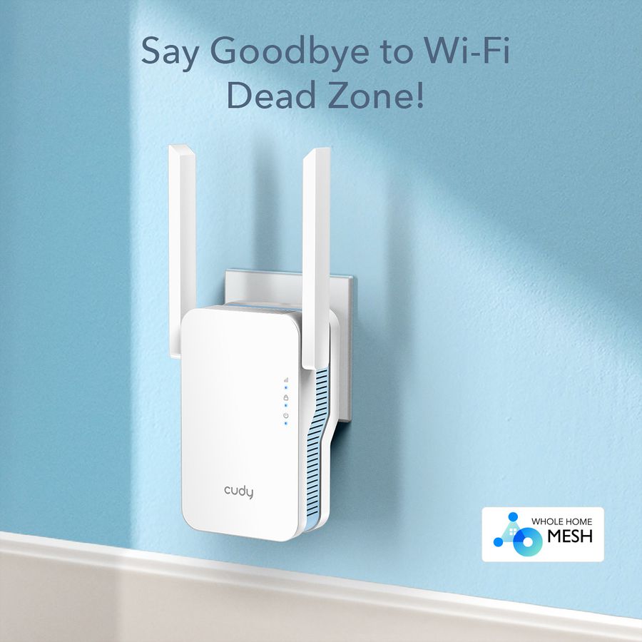 CUDY RE1200 AC1200 Repeater WiFi Mesh