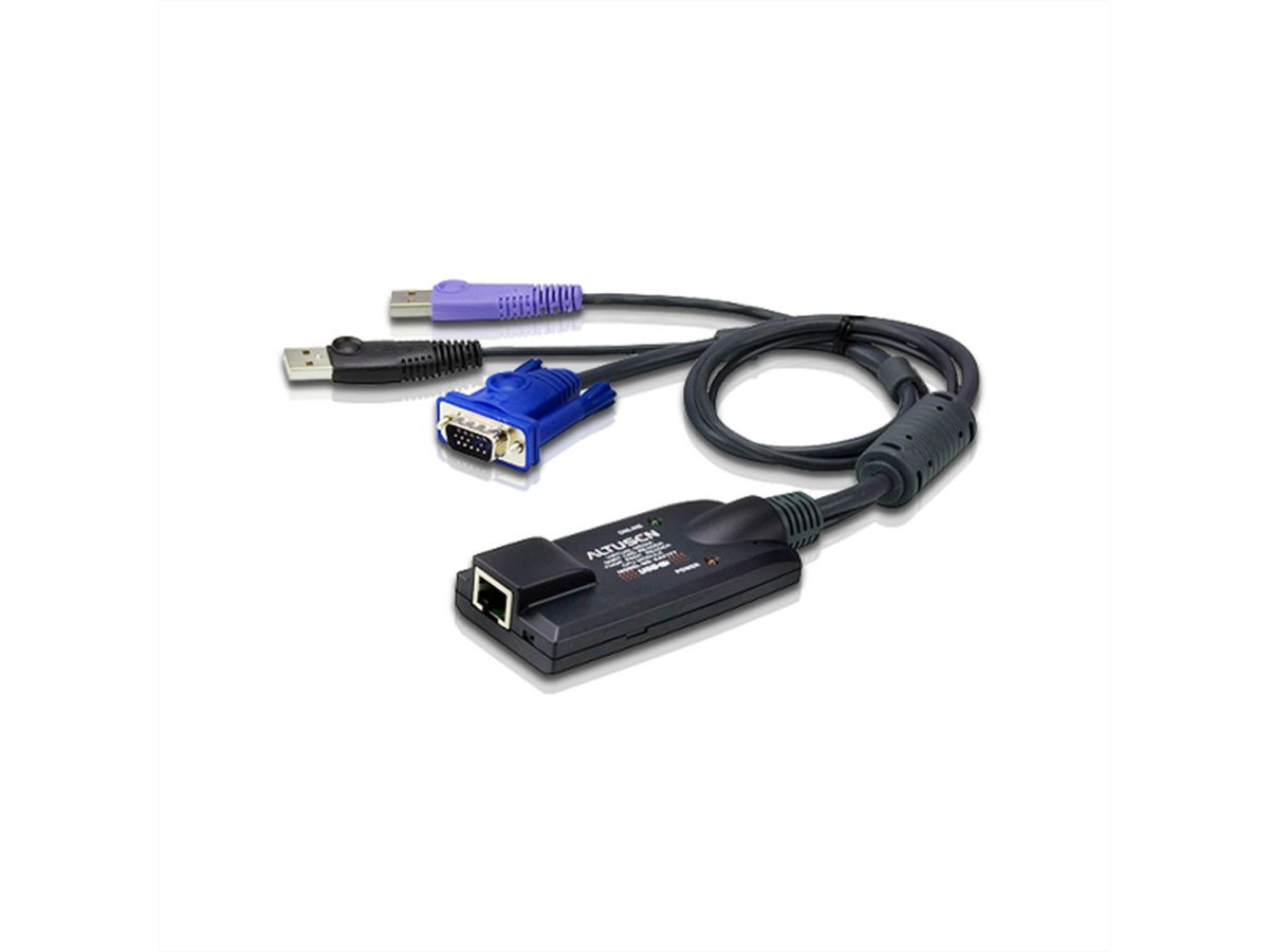 ATEN KA7177 Module CPU KVM USB-VGA Cat.5e/6, lecteur de carte, supports virtuels