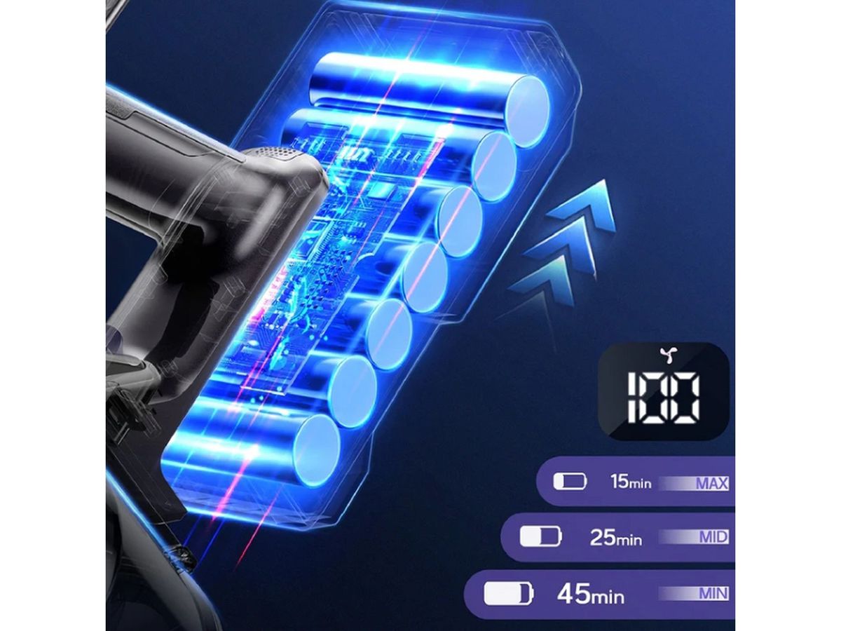 Solis Flexi Vac Cleaner 350, Akku-Staubsauger, 350 W, Li-Ion, , grau/violett