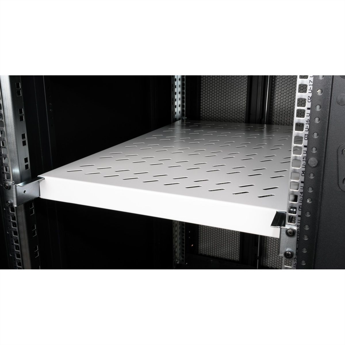 ROLINE 19-Zoll Fachboden 1 HE, verstellbar 770 T 50 kg grau