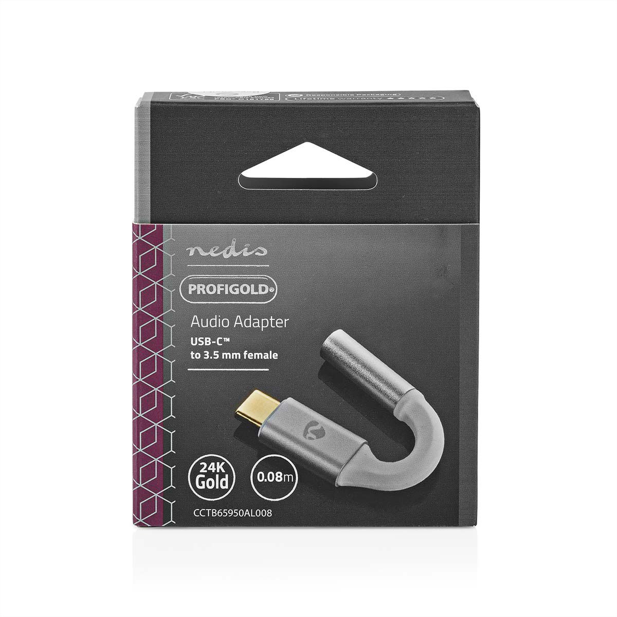Nedis Adapter USB Typ C - 3,5mm Audio, ST/BU, 0.1 m, ST/BU