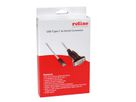 ROLINE USB - Seriell Konverter-Kabel, Typ C - RS232, schwarz, 1,8 m
