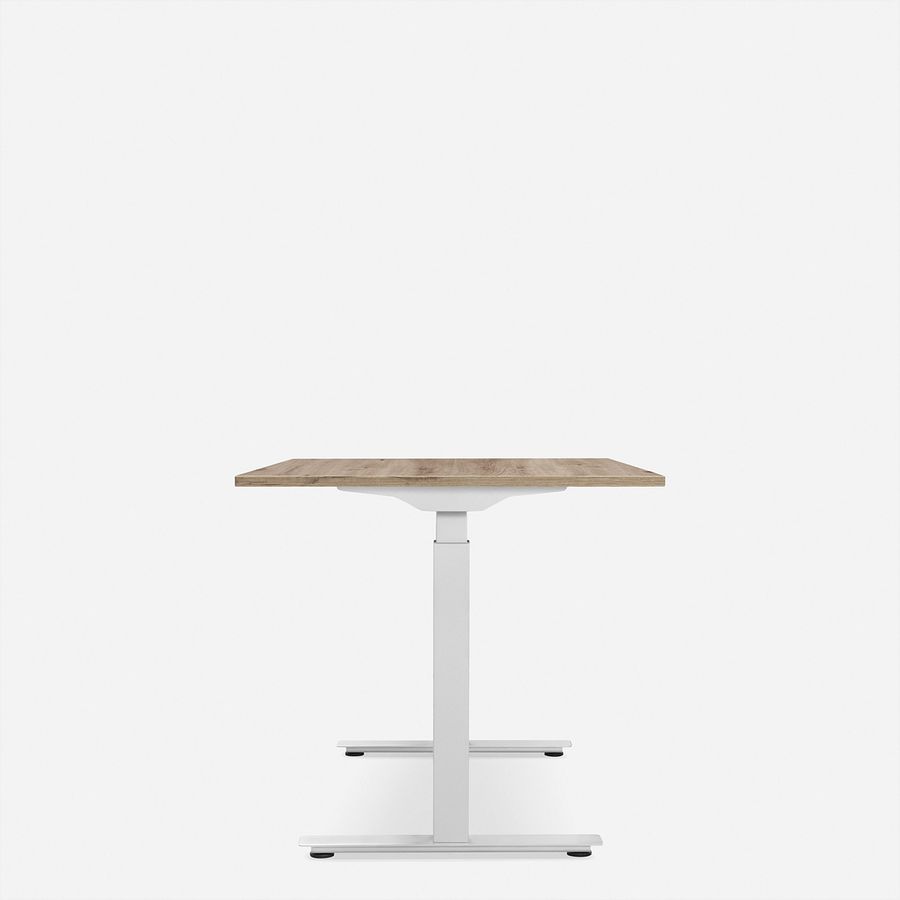 WRK21 Schreibtisch Smart 180 x 80 cm, Höhenverstellbar, Kendal Eiche / Weiss