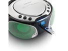 Lenco CD-Player SCD-550, Silber, Lichteffekt