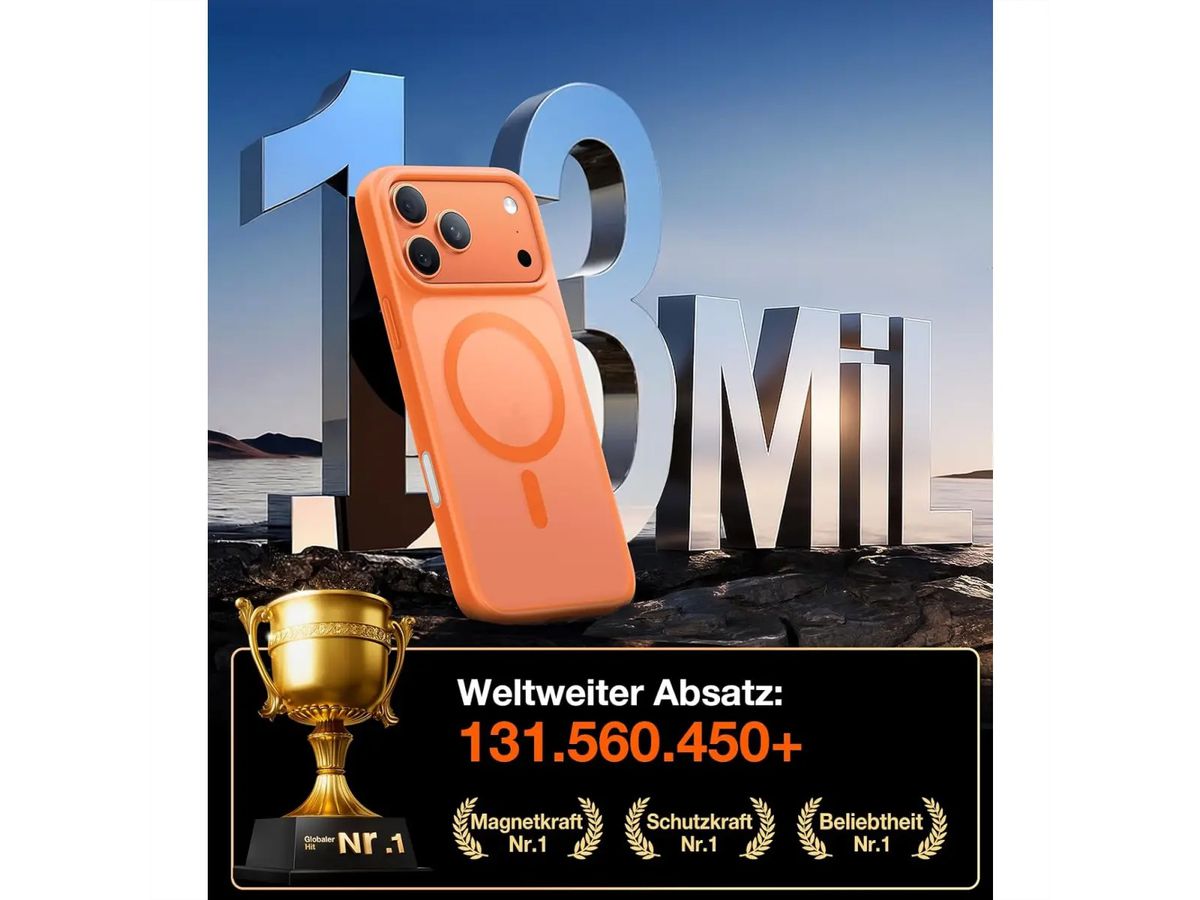 Torras Guardian Schutzhülle, iPhone 17 Pro, Magsafe, orange