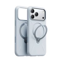 Torras Ostand Spin Softune Schutzhülle, iPhone 17 Pro Max, MagSafe, grau