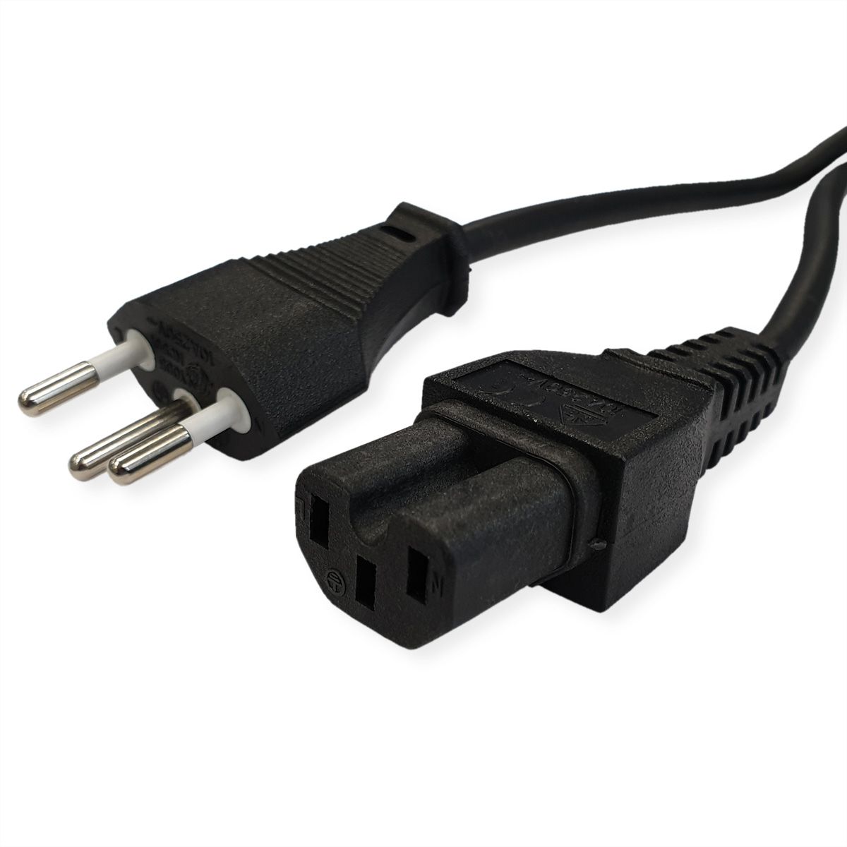 VALUE Câble d'alimentation  T12 vers C15, noir, 1,8 m
