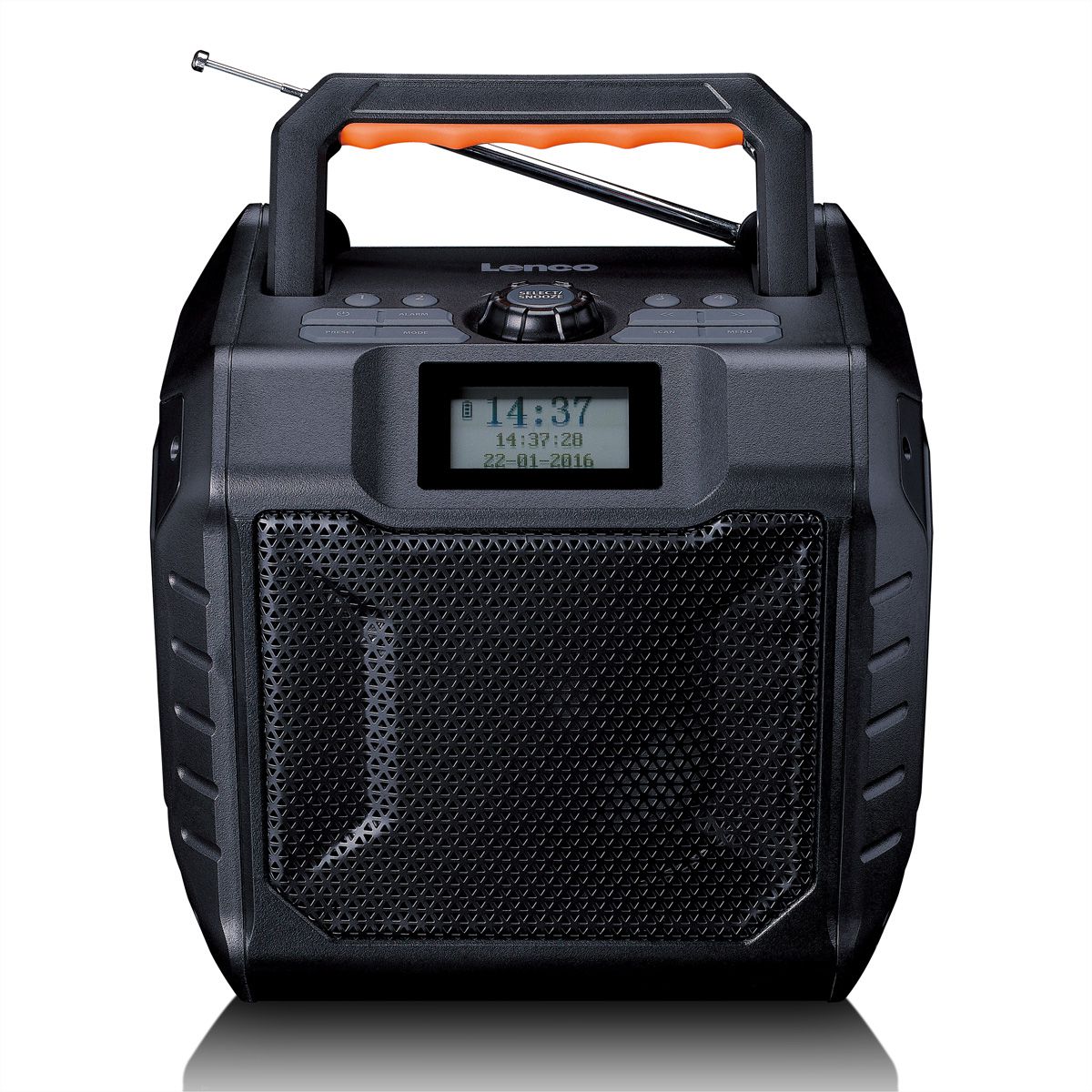 Lenco Baustellenradio, DAB+/FM, BT, IPX5,  35 Watt, 20Std Akku