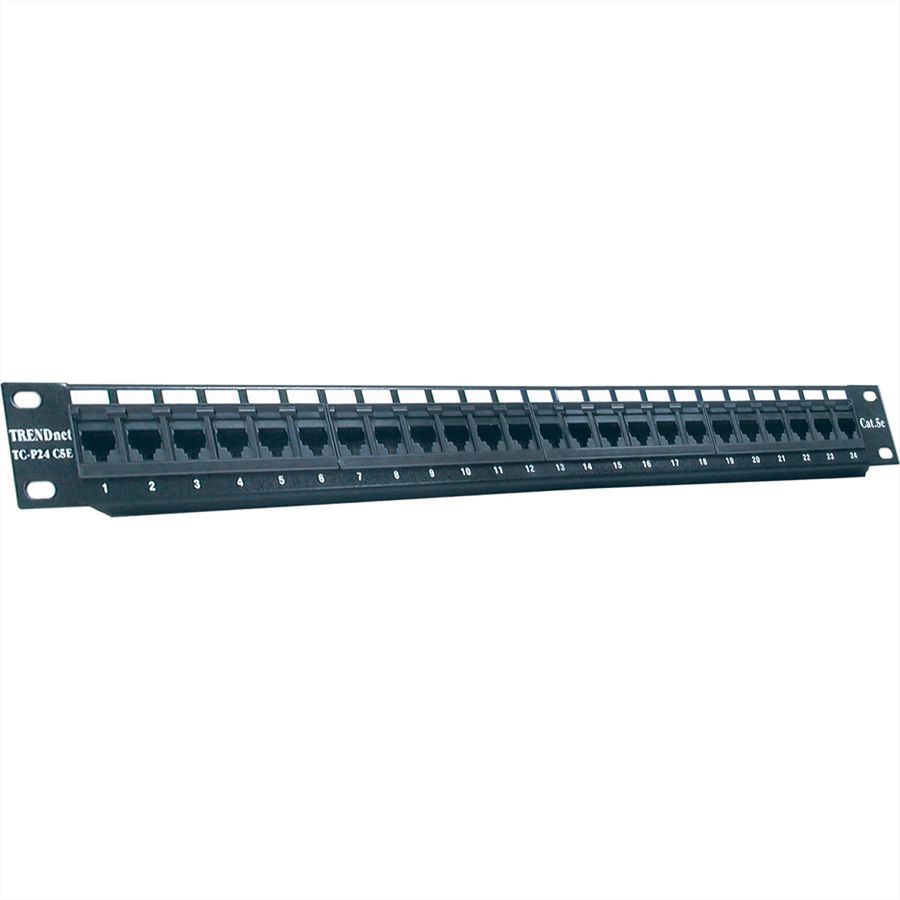 TRENDnet TC-P24C5E Patch Panel, 24-port Cat5/5e Unshielded
