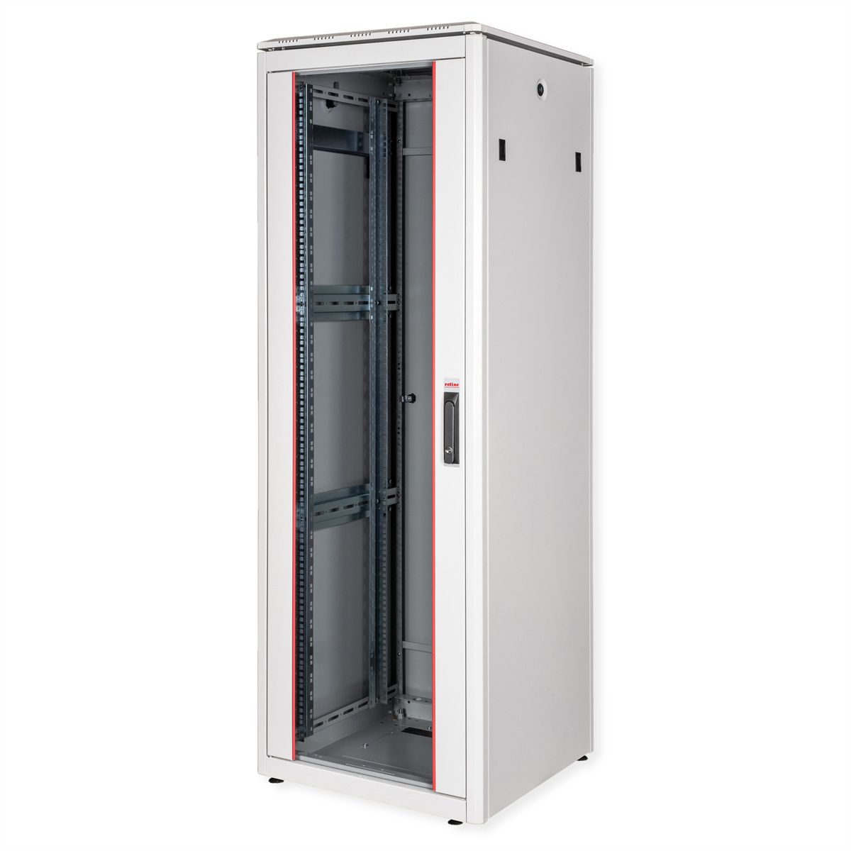 ROLINE 19-Zoll Netzwerkschrank Pro 36 HE, 600x600 BxT Glastür grau