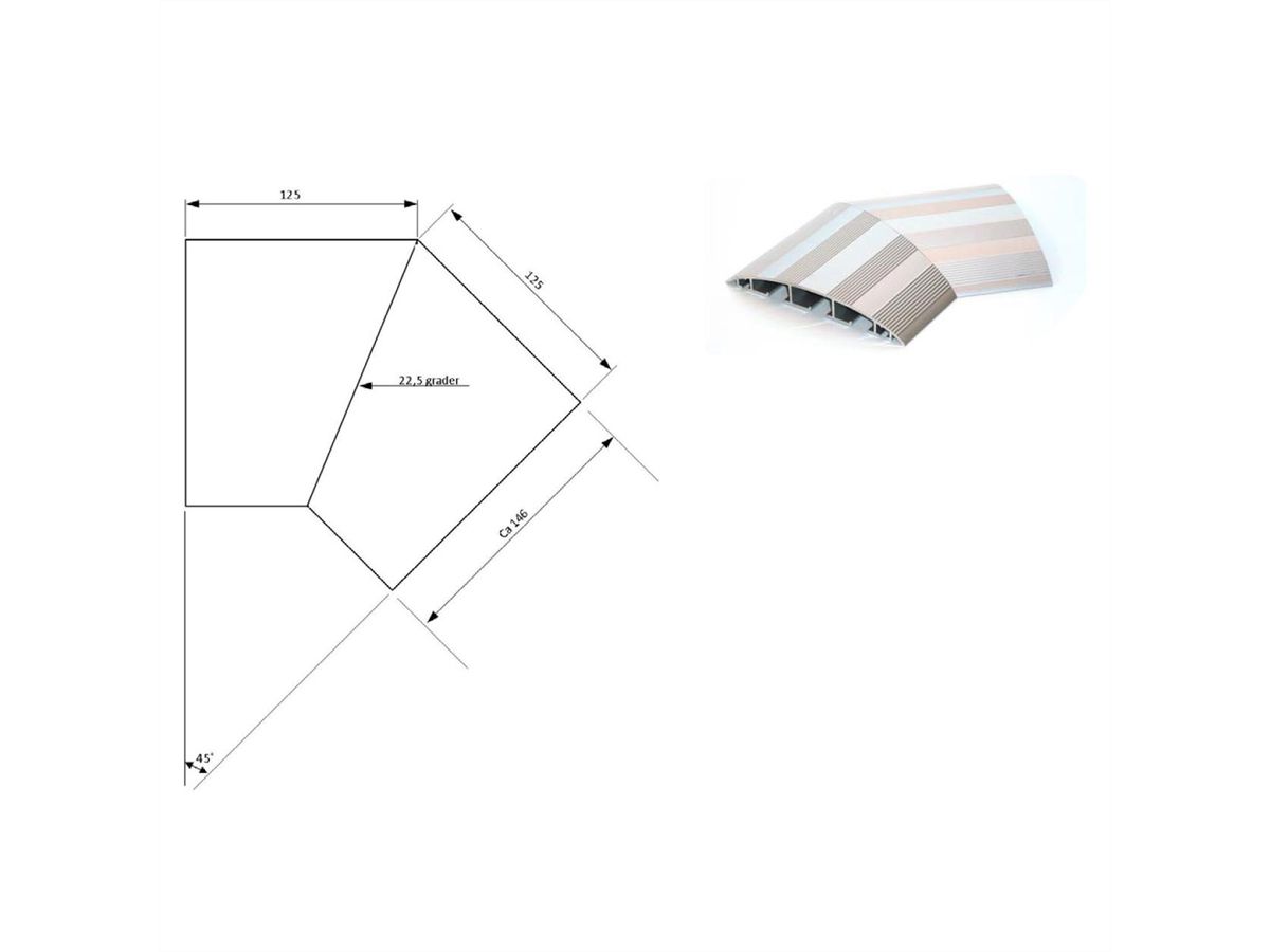 BACHMANN CABLE BRIDGE Winkel ALU 45°