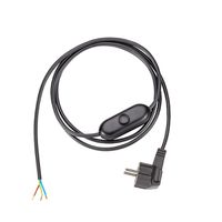 BACHMANN Câble avec interrupteur 2m, H03VV-F 3G0,75 noir non emballé