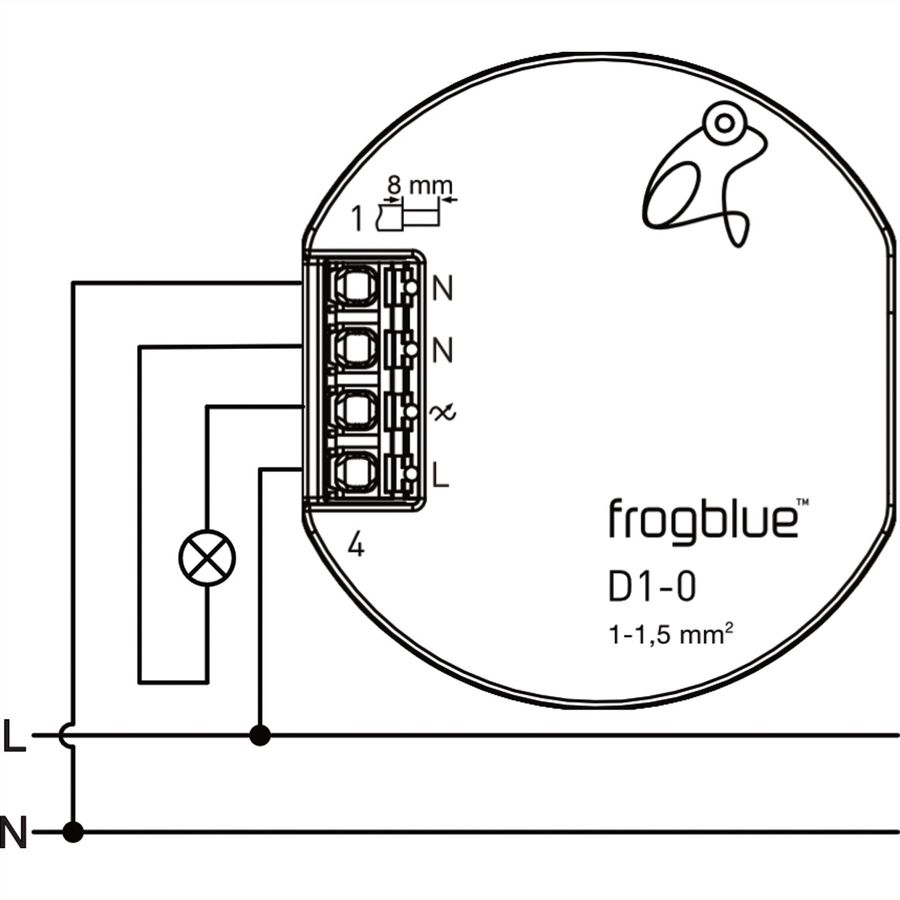 frogblue frogDim 1-0, actionneur de gradation à 1 canal (1x 300W)