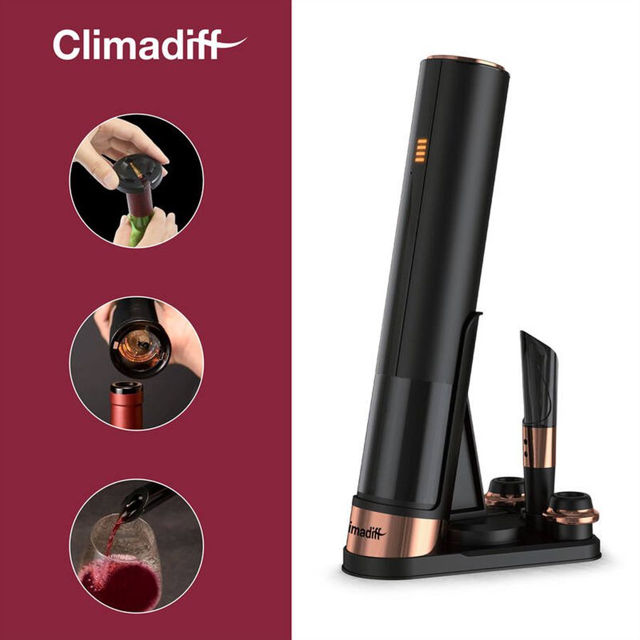 Climadiff Ouvreur de vin TBEVOLUTION, rechargeable, avec accessoires