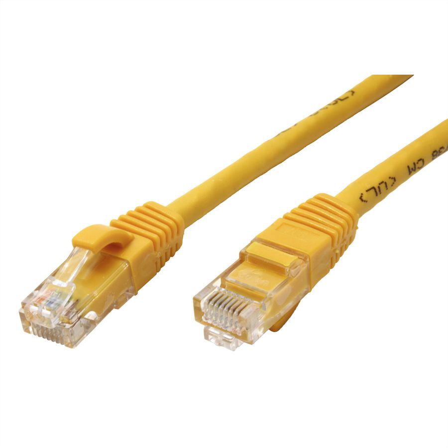 Cordon VALUE Cat.6A (Classe EA) / 10 Gigabit UTP, jaune, 0,3 m