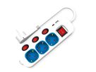 ROLINE 3-fach Steckdosenleiste mit Schalter, USB-Charger A+C, 1,5 m