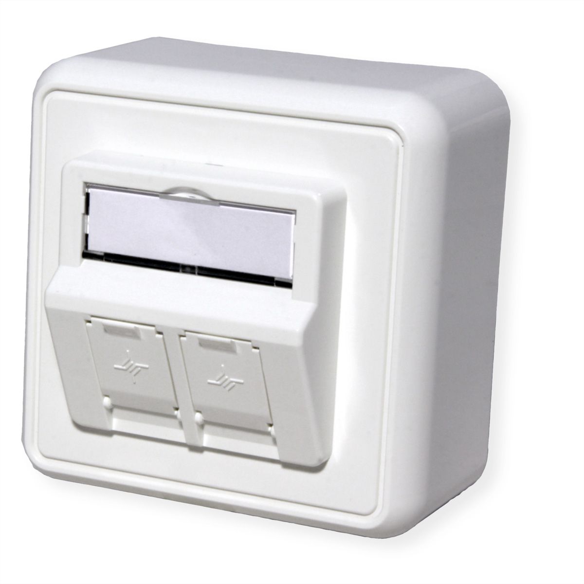 TELEGÄRTNER Module pour boîtier blanc, 2 prises