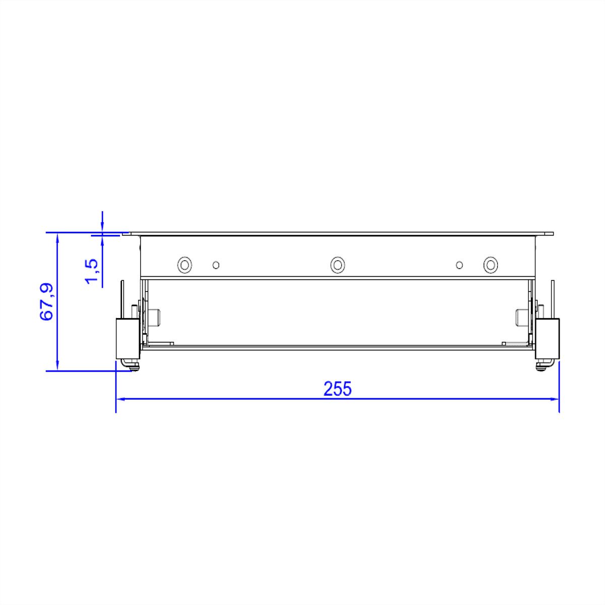 BACHMANN CONI cadre d'encastrement 3x acier inoxydable