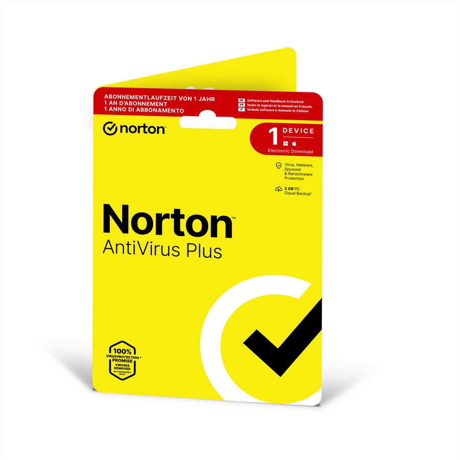 Norton Antivirus Plus 1 Device, 2GB, 12 Mois