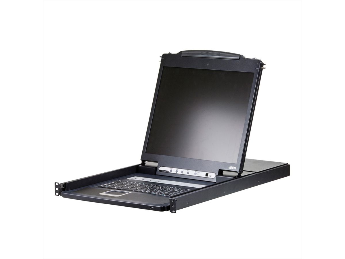 ATEN CL1308N KVM-Switch, 48cm TFT, VGA, PS/2-USB, 8 Port, CH-Layout